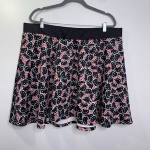 Hello Kitty Face Print Pink/Black & White Skirt Women's Plus Sz 3 Elastic Waist